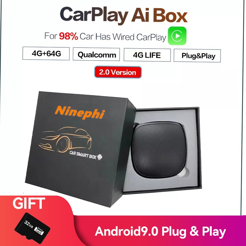 Carplay Ai Box Mini ȵ̵9.0  ڽ 4 + 64G ..